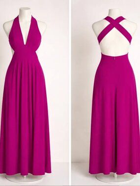 Jill Jill Stuart Fuchsia Open Back Maxi Dress – Size 8 – Formal / Wedding / Prom